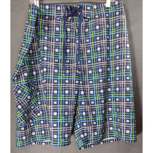 Men's Sunshine Zone Blue, Green, Swim Trunks Size 36